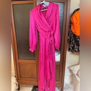 Vici fushia wrap dress size S NWOT